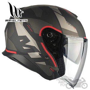 [MT] 오픈페이스 헬멧 썬더 3 SV 젯트 바우 매트 레드 THUNDER 3 SV JET BOW MATT RED