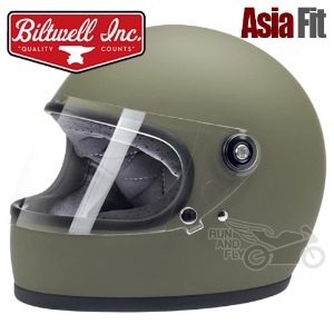 [BILTWELL][회원 즉시 할인] 빌트웰 풀페이스 헬멧 그링고 S 플랫 올리브 GRINGO S FLAT OLIVE [아시아 핏]
