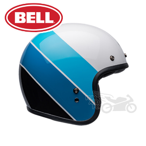 [벨][회원 즉시 할인] BELL 오픈페이스 헬멧 커스텀500 SE 리프 화이트/블루 CUSTOM500 SE RIFF WHITE/BLUE